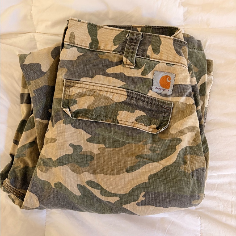 Carhartt Camouflage Work Pants - Green Tan Camo